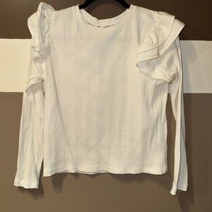 ‼️SALE‼️ Zara Ruffle Sleeve Long Sleeve shirt (L)